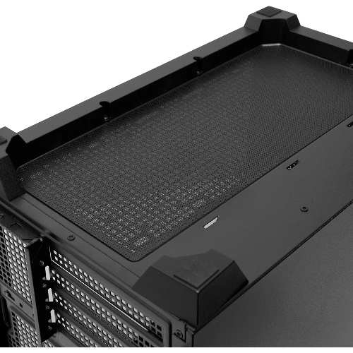 Компьютерный корпус без блока питания Case HSPD M211, Mesh Mini-tower, Black, TG, 0.7 SPCC, no fans,mATX, mITX, 175/330/150мм, 2x2.5