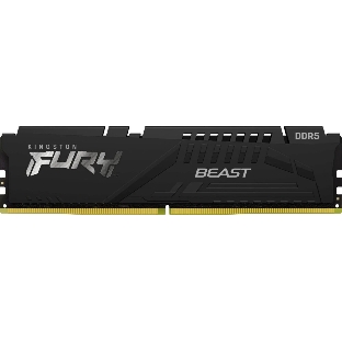 Оперативная память Kingston Fury Beast Black, DDR5, 32GB (1x32GB), 5200 MHz, CL40, с радиатором, черный