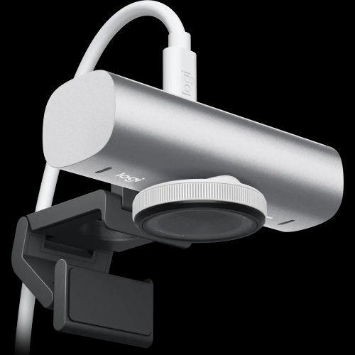 Веб-камера Logitech Brio MX 4K 3840x2160, 30 кадр/с, USB Type-C, микрофон (2 шт, шумоподавление), автоматическая фокусировка, автоосвещение, HDR, шторка приватности, универсальное крепление, светло-серый