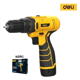 Дрель-шуруповерт Deli DL-DZ12-5A2, 12 В, 2 Ач, 30 Нм, щеточный