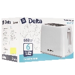 Тостер DELTA DL-6901 белый, 650 Вт