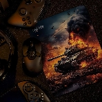 Коврик для мыши Cactus CS-MP-D04M Burning tank 300x250x3мм