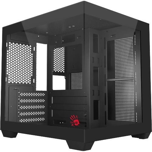 Компьютерный корпус Bloody CC-121 черный без БП mATX 7x120мм 1xUSB 2.0 1xUSB 3.0 audio