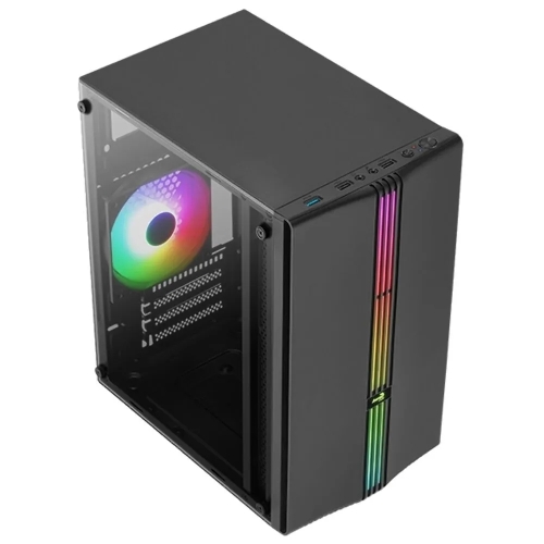 Компьютерный корпус MiniTower Aerocool/Formula EVO Mini-G-BK-v1 (mATX, USB3x1, USB2x2, 120мм RGb fan, без БП) (4711099472352)