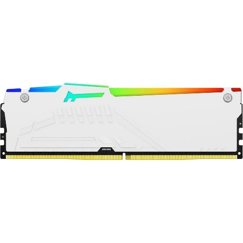Оперативная память Kingston Fury Beast, DDR5, 32Gb (2x16Gb), 6000MHz, CL36, DIMM, с радиаторами, RGB, белый