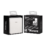 Выключатель Kranz ROUND 1 кл проходной (переключатель) с подсветкой 10А с/у перламутр