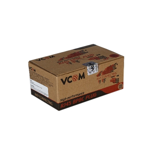 Коннектор VCOM RJ-45 для FTP кабеля 5 кат. экранированный, 100 шт,