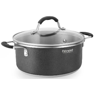 Кастрюля Rondell Stern RDS-019, 4.7 л, 24 см, с крышкой, серый