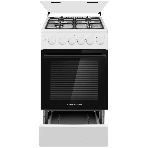 Плита газовая Maunfeld MGC50GCW08D белый, конфорок 4 шт, духовка 59 л, 50 см x 89 см x 65 см