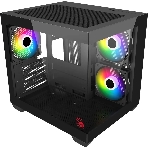 Компьютерный корпус Bloody CC-121 черный без БП mATX 7x120мм 1xUSB 2.0 1xUSB 3.0 audio