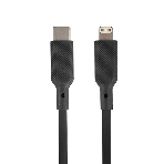 Кабель QUMO, MFI С94, Type-C на MFI Apple 8 pin, силиконовый, 1м, 2,22A, 9V, 20W, PD черный