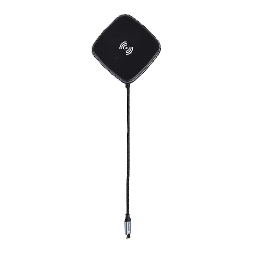 Многофункциональная док-станция Intrend ITACS-9W Type-C с беспроводной зарядкой 3 встроенных высокоскоростных USB 3.0, встроенный высокоскоростной TF и SD карт ридер, разъем RJ-45 для подключения к локальной сети HDMI 4K/30Hz, 60W Power Delivery порт,