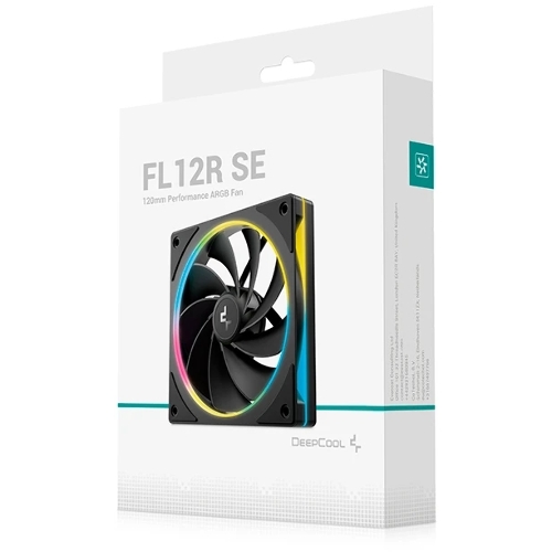 Вентилятор для корпуса Deepcool FL12R SE Reverse ARGb 120х120x25 черный 4-pin 28.67дБ (упак.:1шт) (R-FL12RSE-BKAPN1-G) Ret