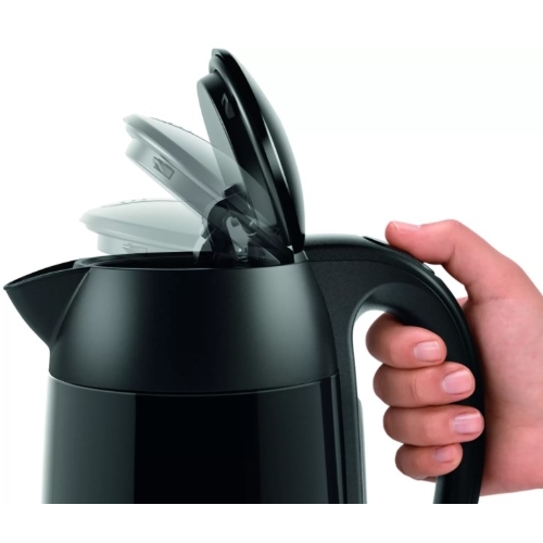 Чайник электрический Bosch TWK3P423 1.7 л, 2400 Вт, черный (корпус: нержавеющая сталь)
