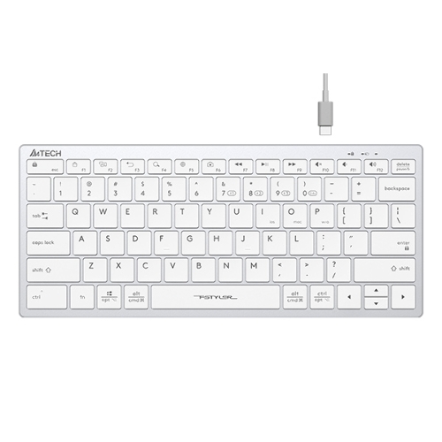 Клавиатура A4Tech Fstyler FBX51C беспроводная, USB, Bluetooth/Радиоканал, белый
