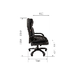 Кресло Chairman 442 черный, экокожа, 120 кг
