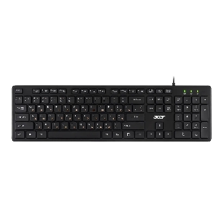Клавиатура проводная Acer OKW122, USB, черный