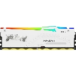 Оперативная память Kingston Fury Beast, DDR5, 32Gb (2x16Gb), 6000MHz, CL36, DIMM, с радиаторами, RGB, белый