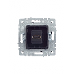 Розетка HDMI IEK BRITE РHDMI-0-БрМ маренго