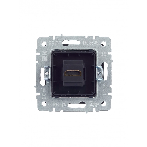 Розетка HDMI IEK BRITE РHDMI-0-БрМ маренго