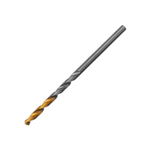 Сверло спиральное по металлу Denzel 2,5 x 57мм, Р6М5, Golden Tip, 2 шт.
