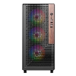 Компьютерный корпус ACD Citadel 101 ATX, черный, USB 3.0x1 + USB 2.0x2 + HD AUDIO, 1x12 см H1 argb fan at rear, 3x12см H1 argb fas at front, TG