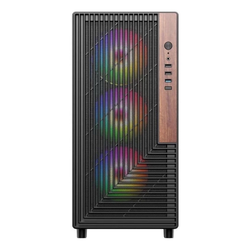 Компьютерный корпус ACD Citadel 101 ATX, черный, USB 3.0x1 + USB 2.0x2 + HD AUDIO, 1x12 см H1 argb fan at rear, 3x12см H1 argb fas at front, TG