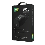 Сетевое зарядное устройство MORE CHOICE (4620202555823) NC86i 1Type-C 3.0A PD 20W для Lightning 8-pin Type-C, черный