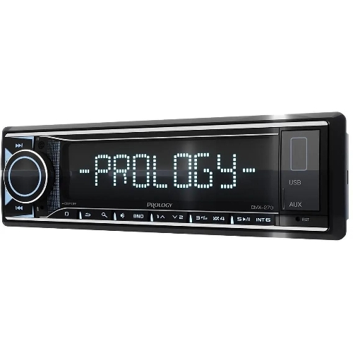 Автомагнитола Prology CMX-270, 1 DIN, Bluetooth, USB Type-A, AUX, пульт ДУ