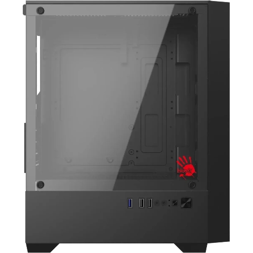 Компьютерный корпус Bloody CC-123 черный без БП mATX 8x120мм 2xUSB2.0 1xUSB3.0 audio bott PSU