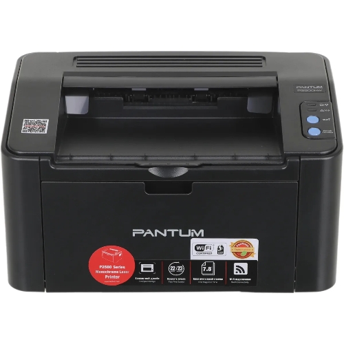 Принтер лазерный Pantum P2500NW, A4, ч/б, печ. до 22 стр/мин., 1200 x 1200 dpi, USB, RJ-45, Wi-Fi, Air Print