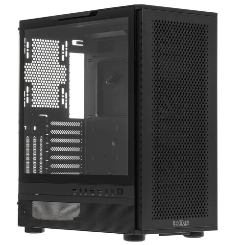 Корпус PCCooler ME200 MESH BK, Midi-Tower, чёрный, 3 x 120 мм