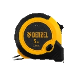 Рулетка Denzel 5м х 19мм, двухкомп. корпус, кнопка-пауза