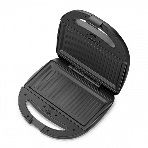 Вафельница BQ ST2001 черный, 4 in 1. MultiChef, 800 Вт, многофункциональный прибор 4 в 1, 4 пары панелей в комплекте: гриль, венские вафли, сэндвич, орешки, антипригарное покрытие панелей Non-Stick PRO, равномерный нагрев, вертикальное хранение, отсек для хранения шнура, 2 индикатора работы: нагрева и питания, диапазон температур нагрева: 230 °С, ненагревающаяся ручка, противоскользящие ножки, длина шнура: 0.7 м, напряжение: 220-240 В, 50-60 Гц, защита от поражения электротоком: класс I