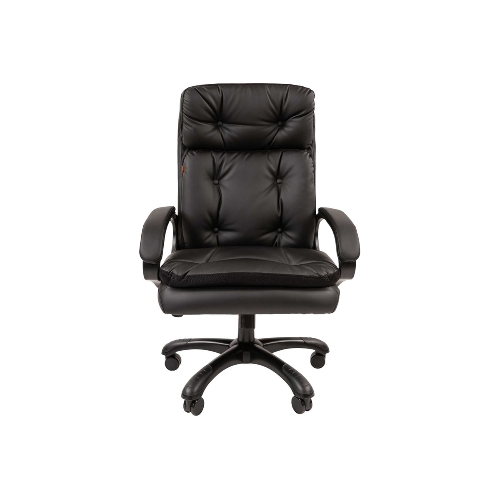 Кресло Chairman 442 черный, экокожа, 120 кг