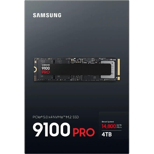 Накопитель SSD 4Tb Samsung 9100 PRO, M.2, PCI-E 5.0 x4, TLC 3D NAND R/W - 14800/13400 Mb/s