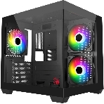 Компьютерный корпус Bloody CC-121 черный без БП mATX 7x120мм 1xUSB 2.0 1xUSB 3.0 audio