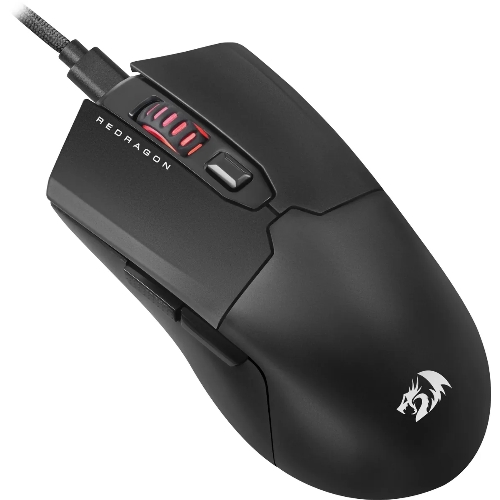 Мышь проводная игровая Redragon FYZU черная (USB, Pixart P3395, Huano, 6 кн., 26000 Dpi, RGb подсветка)