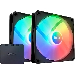 Вентилятор для корпуса Case Cooler NZXT F140 RGb Core Twin Pack (140x140x25мм, 4-pin PWM, RGb, 89.48CFM, 32.5dBA, 1800RPM, черный, 2pcs)
