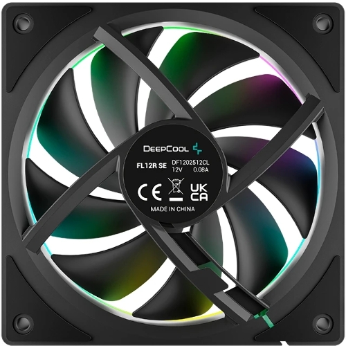 Вентилятор для корпуса Deepcool FL12R SE Reverse ARGb 120х120x25 черный 4-pin 28.67дБ (упак.:1шт) (R-FL12RSE-BKAPN1-G) Ret