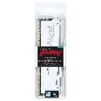 Оперативная память Kingston Fury Beast RGb, DDR5, 32Gb (1x32 Gb), 6000 MHz, CL30, радиатор, RGb, белый