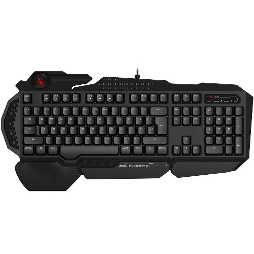 Клавиатура проводная A4Tech Bloody B310N черный USB Multimedia for gamer LED (подставка для запястий) (B310N)
