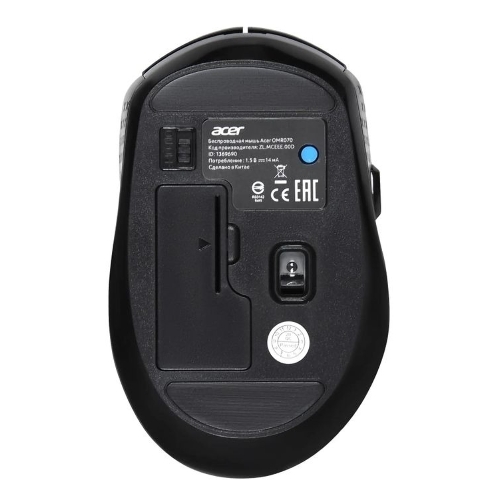 Мышь беспроводная Acer OMR070 черный, 1600 dpi, радиоканал, Bluetooth, USB, кнопки - 6