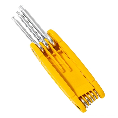 Набор складных шестигранных ключей TORX Deli DL234308 размеры T9,T10,T15,T20,T25,T27,T30,T40, пластиковый держатель