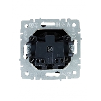 Розетка 1-местная IEK BRITE РС10-1-0-БрЧ (BR-R10-10-K02) без заземления, без защитных шторок, 10А, черный
