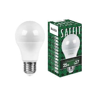 Лампа светодиодная SAFFIT SBA6525 (55088) 25Вт Е27 белый