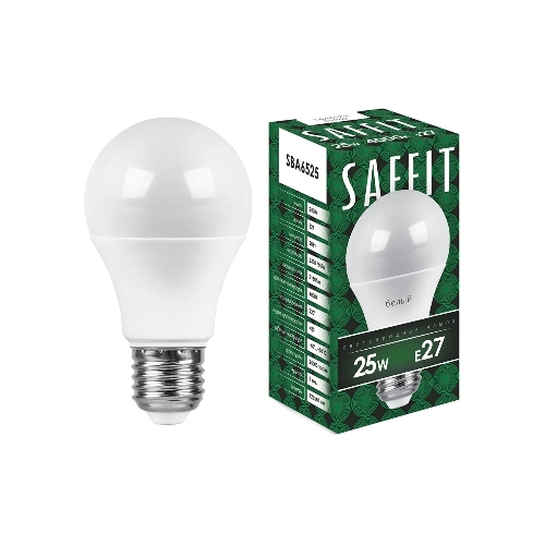 Лампа светодиодная SAFFIT SBA6525 (55088) 25Вт Е27 белый