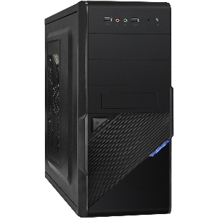 Компьютерный корпус Minitower ExeGate BA-201-UNS500 (mATX, БП UNS500 с вент. 12см, 2хUSB, аудио, черный)
