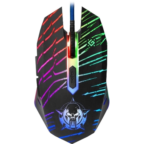 Мышь проводная Defender Dark Agent GM-590L черный, 12800 dpi, USB, кнопки - 6