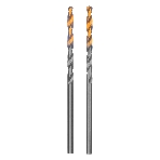 Сверло спиральное по металлу Denzel 2,5 x 57мм, Р6М5, Golden Tip, 2 шт.